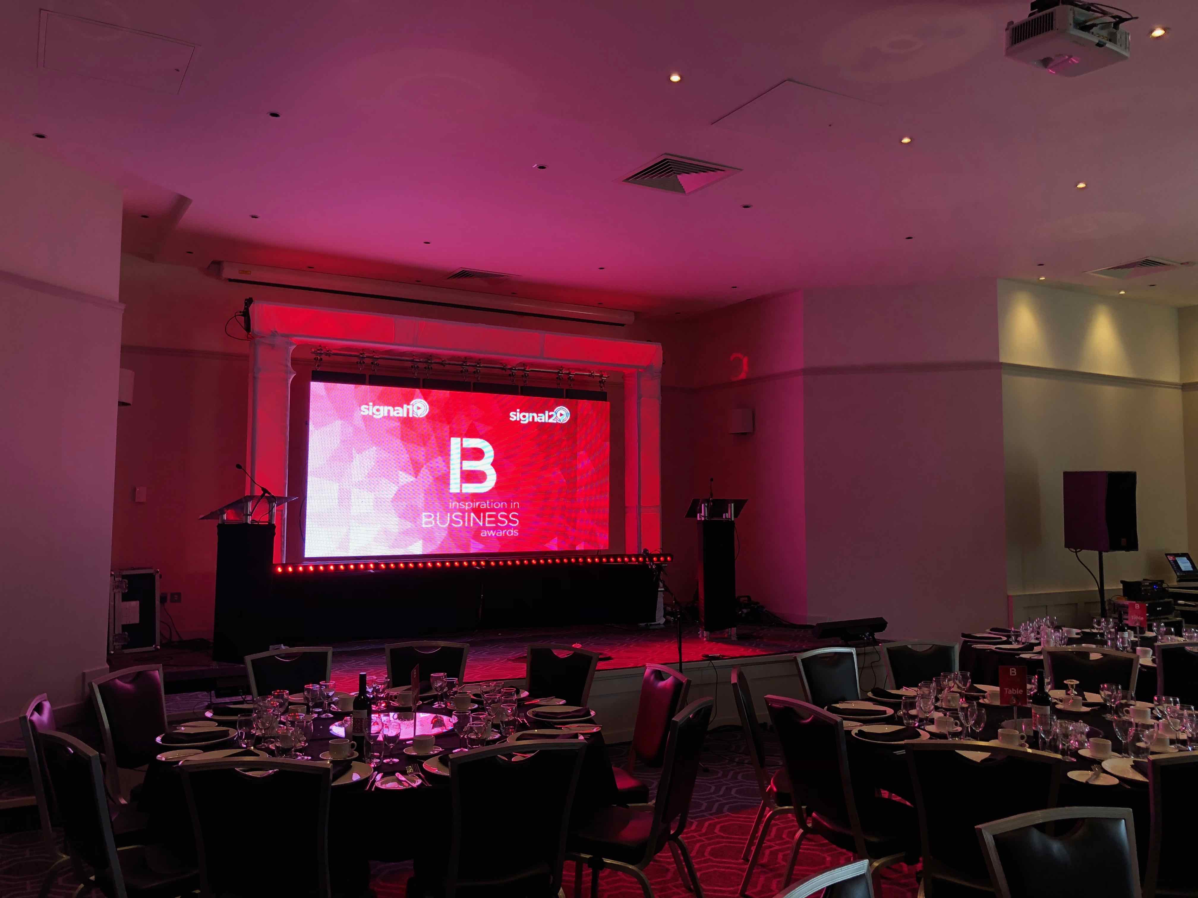 LED video panel hire from Stage Men. LED wall rental