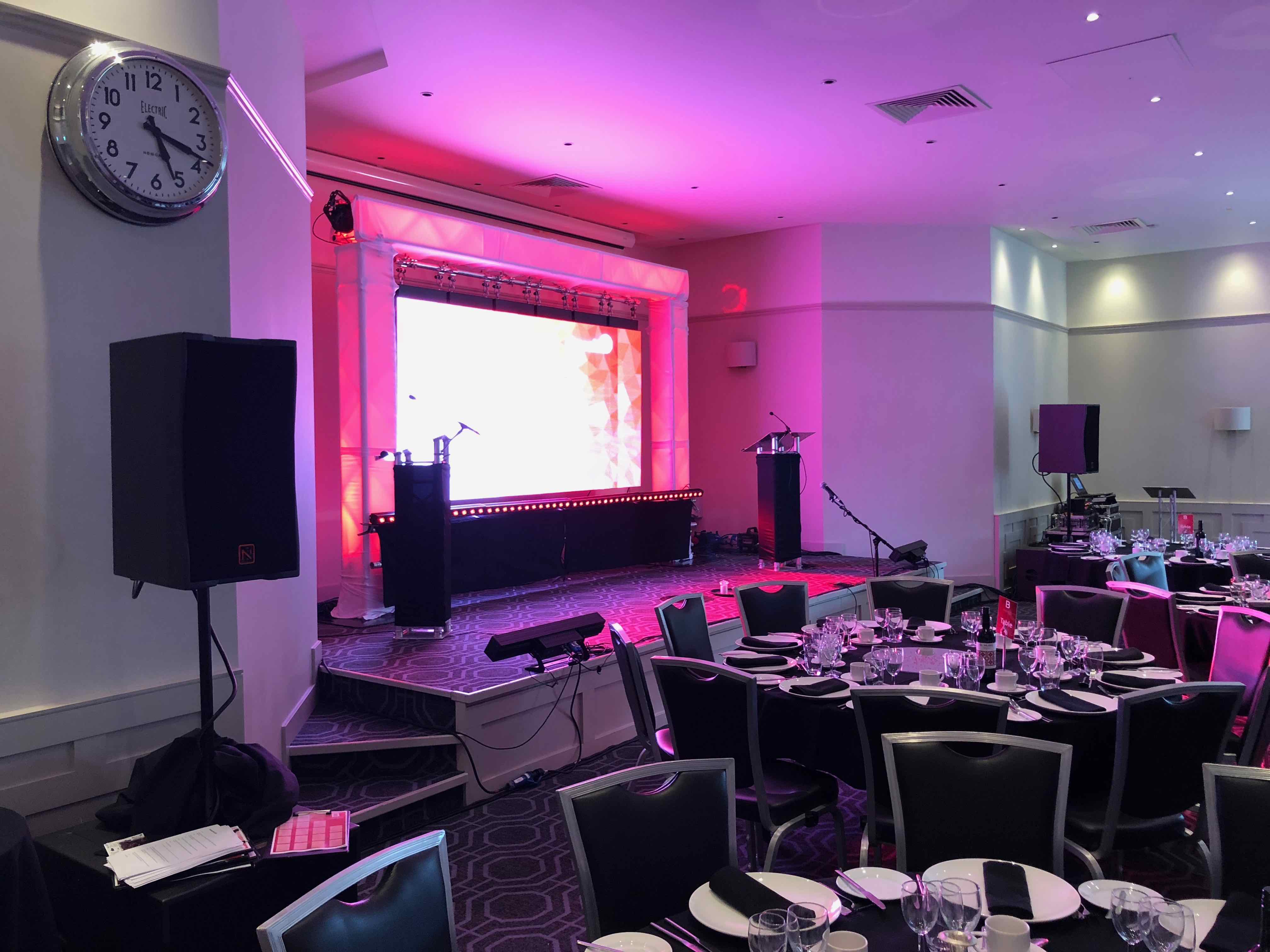 LED video panel hire from Stage Men. LED wall rental