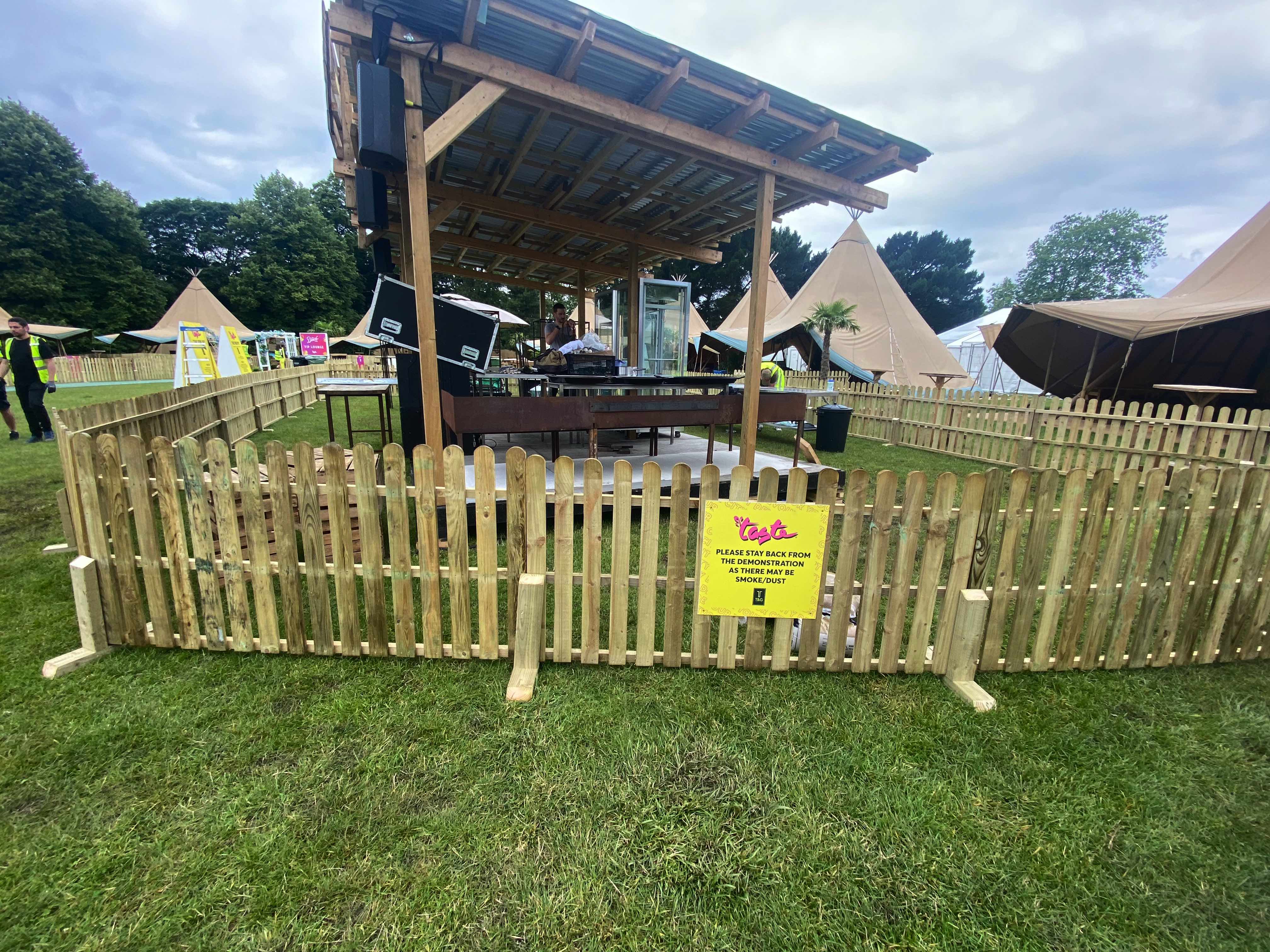 rustic picket fence hire , fencing hire , picket fence hire , natural fencing hire ,