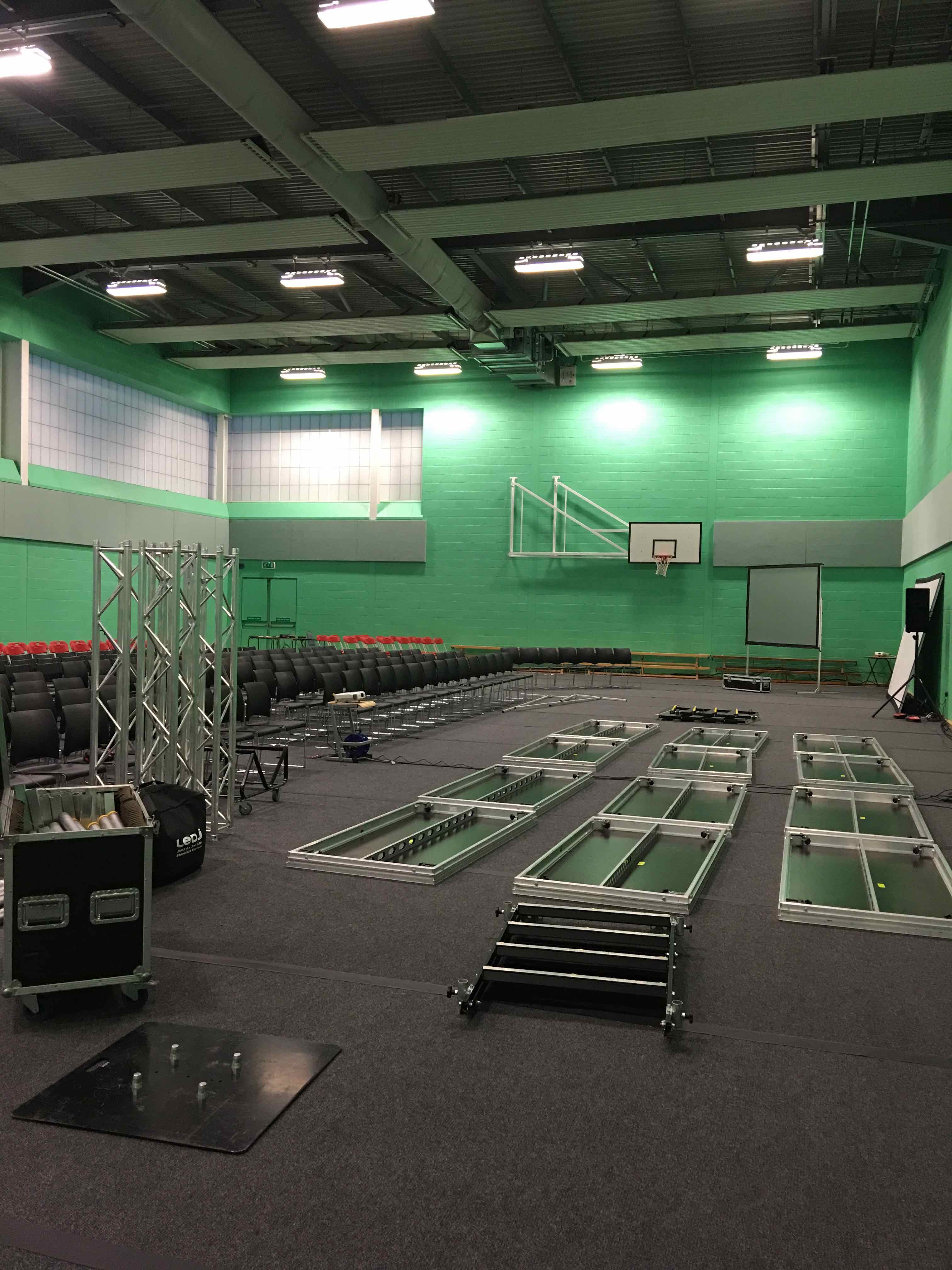 Stage deck platform riser hire from Stage Men