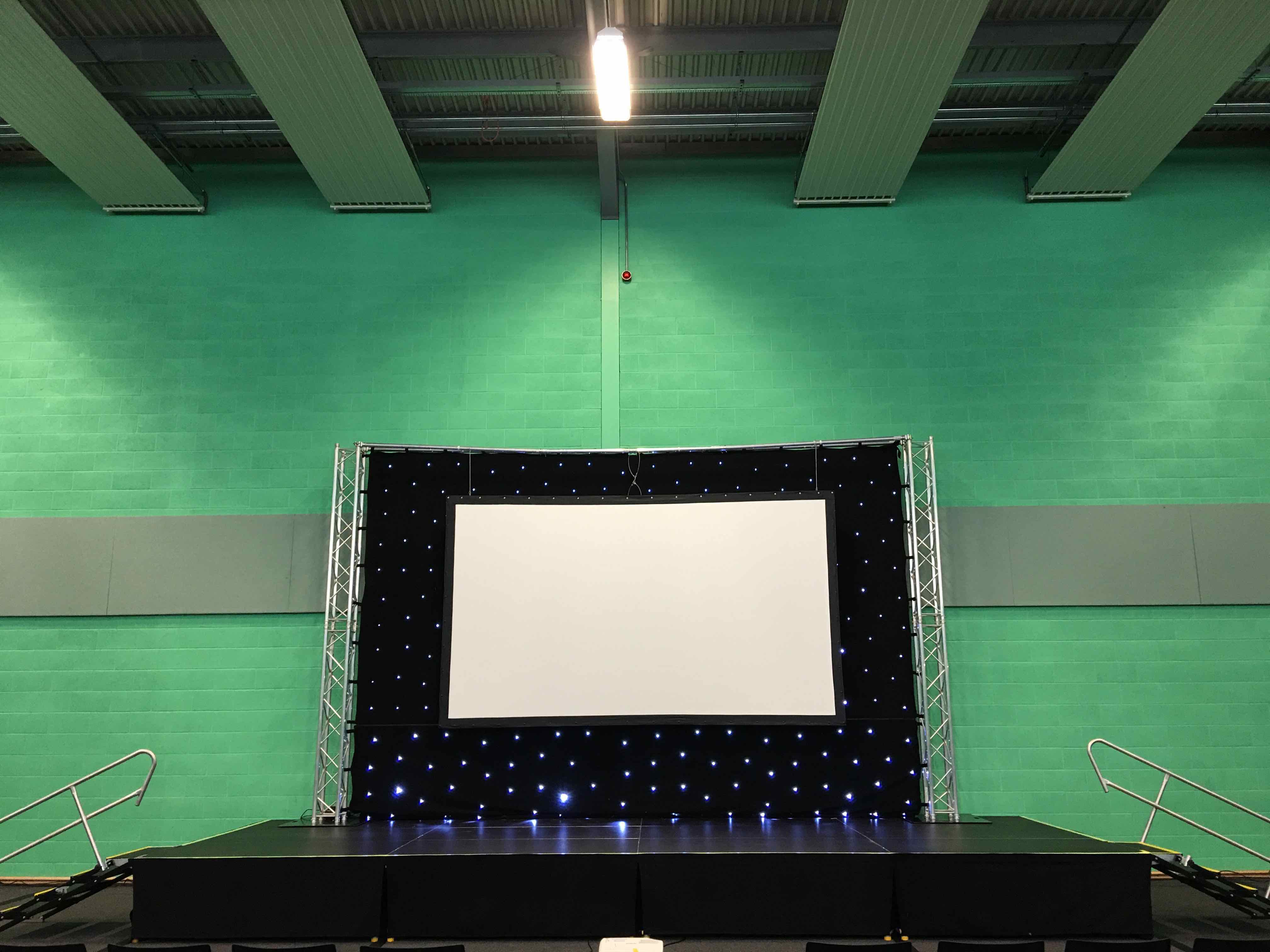 Stage deck platform riser hire from Stage Men