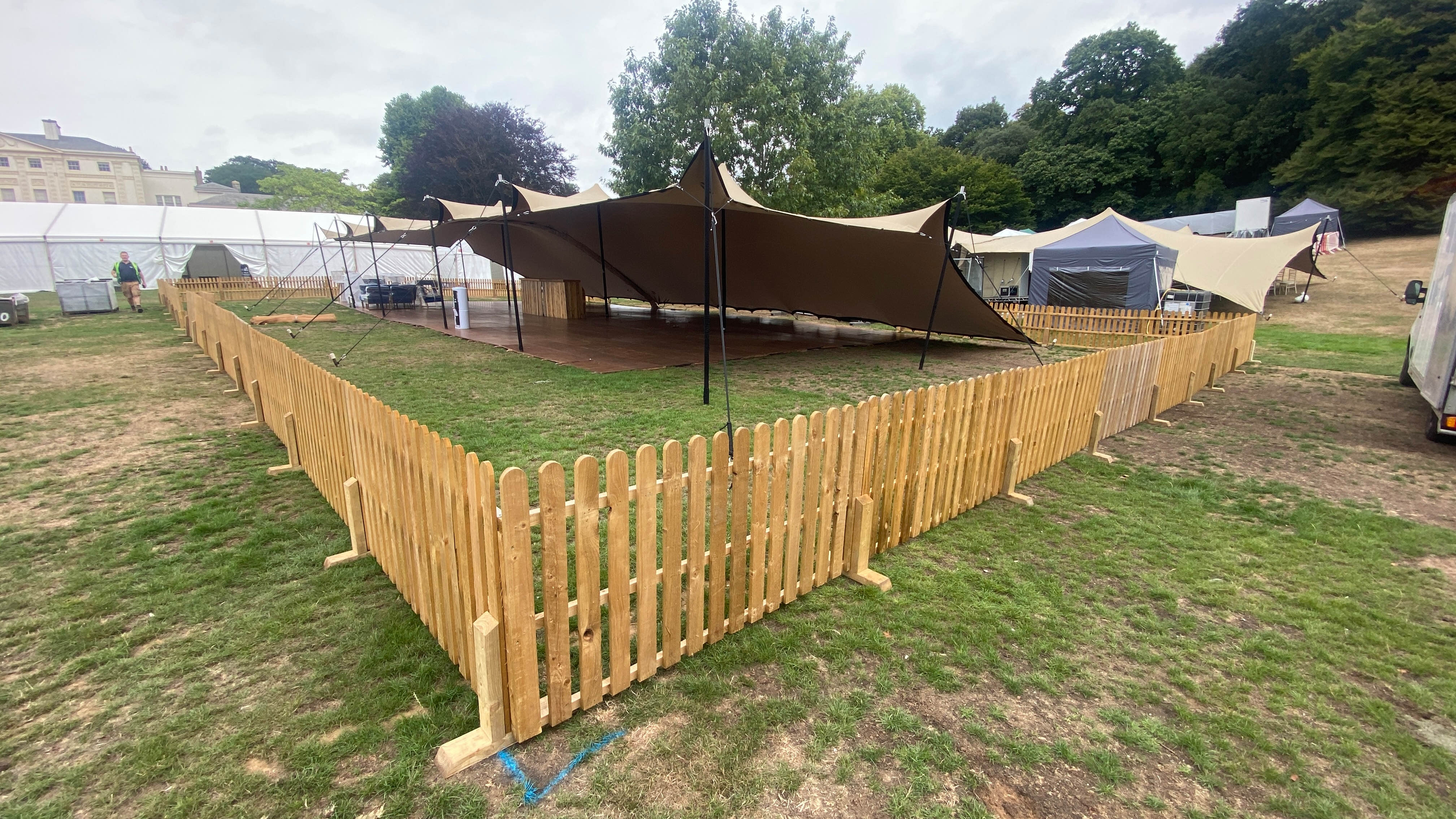 rustic picket fence hire , rustic fence , rustic fence events , picket fence hire , rental of picket fence , wooden fence hire , eventmen , stagemen ,