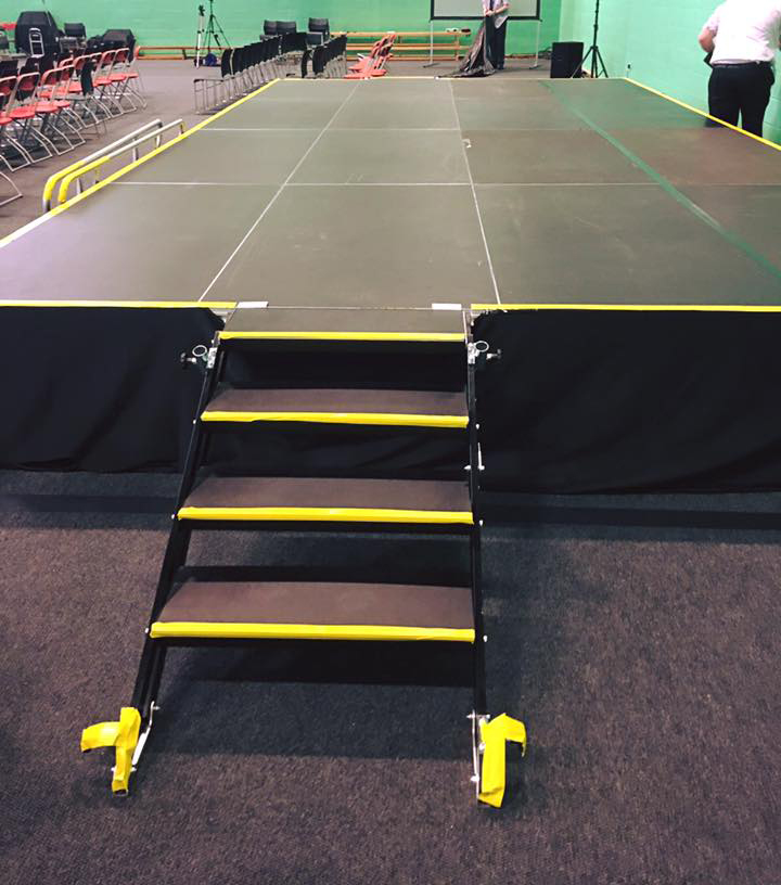 Stage deck platform riser hire from Stage Men