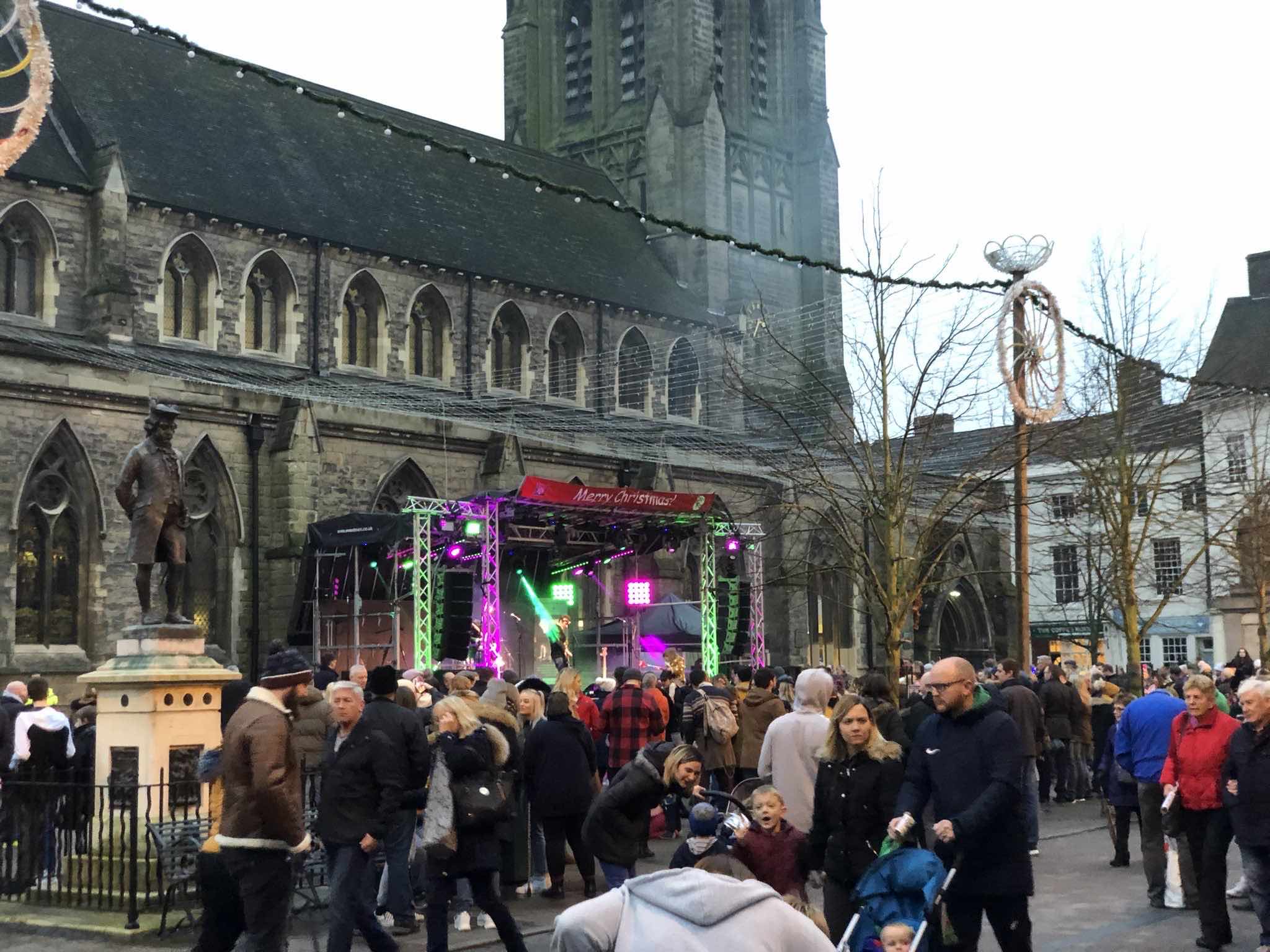 Lichfield christmas lights , stage hire , stage hire in Birmingham , Birmingham stage hire , west midlands stage hire , 